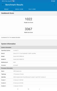 Xiaomi Mi Pad 5 Pro Screenshots Leistung Geekbench 5