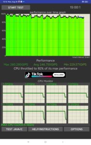 Xiaomi Mi Pad 5 Pro Screenshots Leistung CPU Stress Test