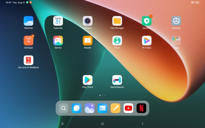 Xiaomi mi Pad 5 Pro Screenshoot System