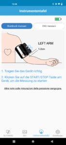 Wellue Armfit Plus Blutdruckmessgerät App Ansicht & Screenshots