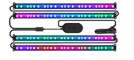 Govee RGBIC Auto LED Streifen 4 LED Streifen, Fernbedienung und KFZ Anschluss