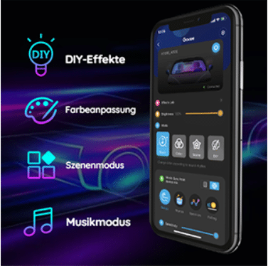 TABEN Umgebungslicht APP-Steuerung + RGB-Fernbedienung Auto
