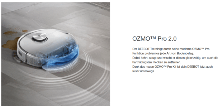 ECOVACS DEEBOT T9 oszillierende Wischplatte