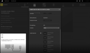 Corsair Sabre RGB Pro Wireless iCUE Software Einstellungen