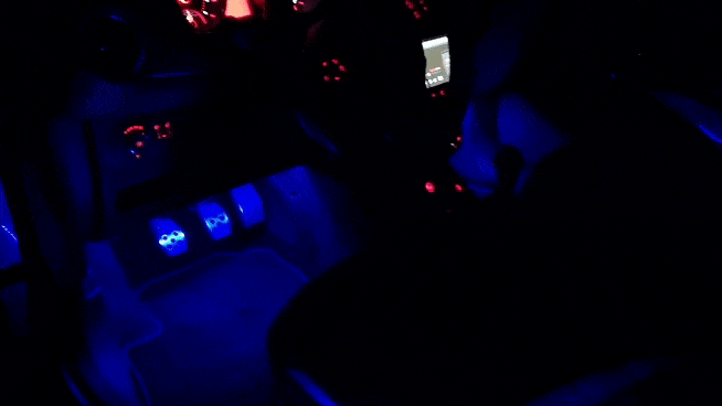 Govee RGBIC Auto LED Streifen App steuerung und Licht im Fahrzeug Musik Erkennung im Betrieb