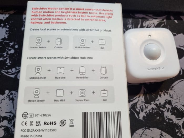 Switchbot Motion Sensor Verpackung & Anwendunsgmöglichkeiten