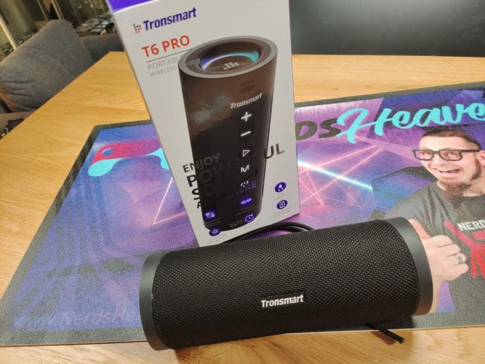 Tronsmart T6 Pro Produktbild mit Karton