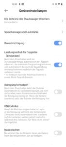 Dreame Bot D9 Max App Allgemeine Einstellungen