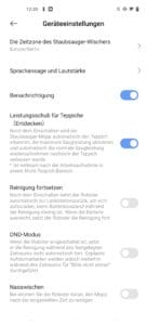 Dreame Bot D9 Max App Allgemeine Einstellungen