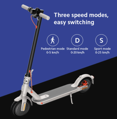 Xiaomi Mi Scooter 3 . drei verschiedene Geschwindigkeitsstufen