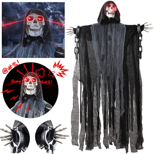 Prextex 152cm animierter hängender Grim Reaper