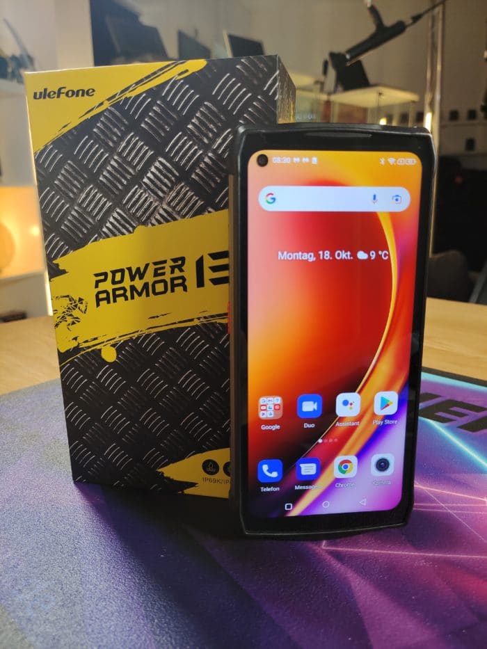 Ulefone Power Armor 13 Verpackung und Frontseite