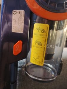 ORFELD Akku Staubsauger per Knopfdruck Staubbehälter zu entnehmen