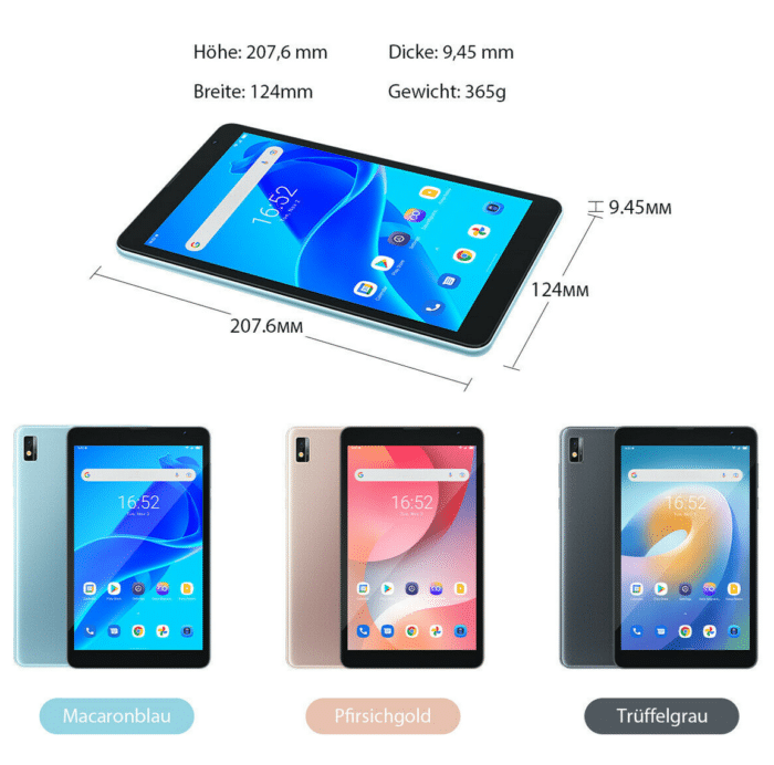 Blackview Tab6 Tablet dimensions and colors