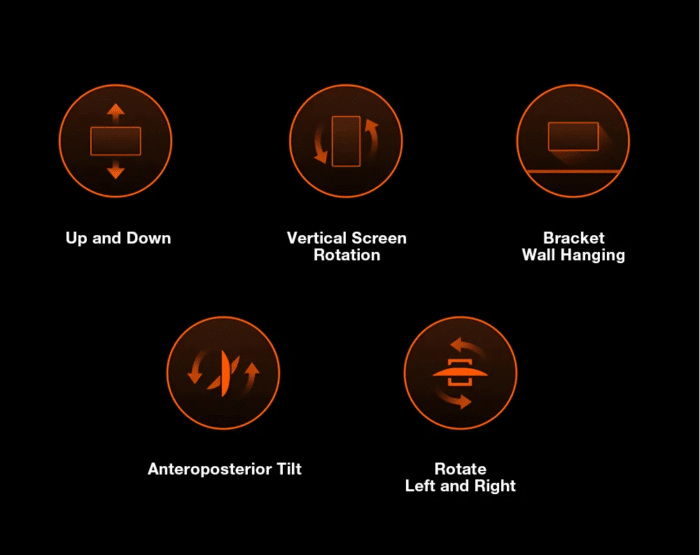 XIAOMI 24.5 Gaming Monitor Rotation, Winkelverstellung, Höheneinstellung