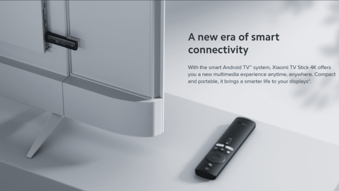 Xiaomi TV Stick 4K Rückseite TV im Betrieb
