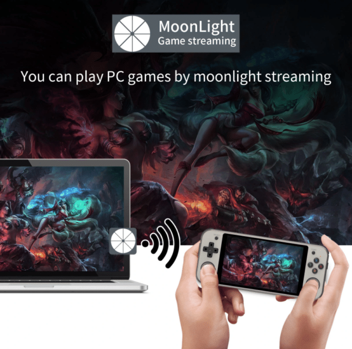 ANBERNIC RG552 MoonLight Game Streaming unterstützung