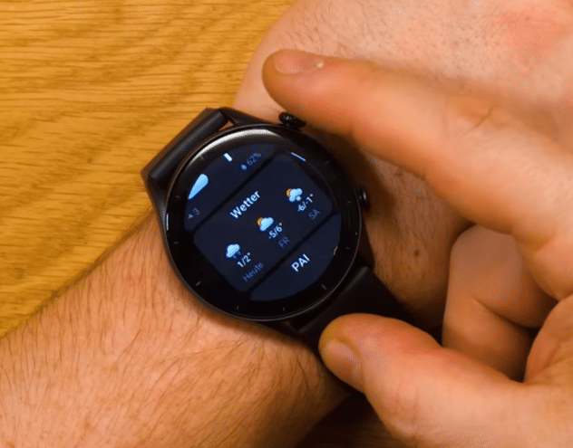 Amazfit GTR 3 Test Display Draufsicht