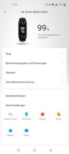Xiaomi Mi Band 6 NFC in der App einstellen
