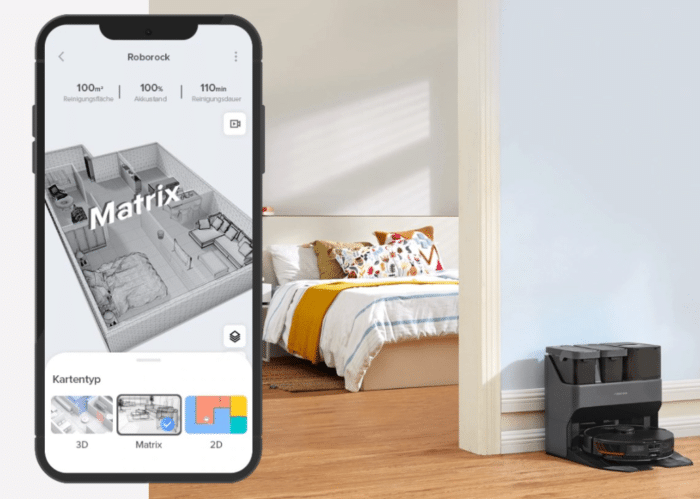 Roborock S7 MaxV Ultra App 3D Darstellung