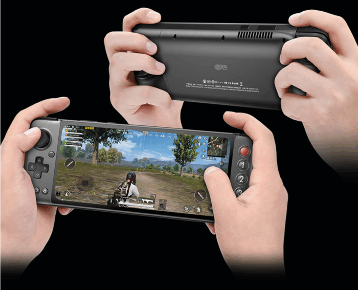GPD XP Android Handheld Front- und Rückseite