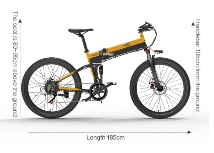 BEZIOR X500 PRO E-Bike Design und Abmessungen