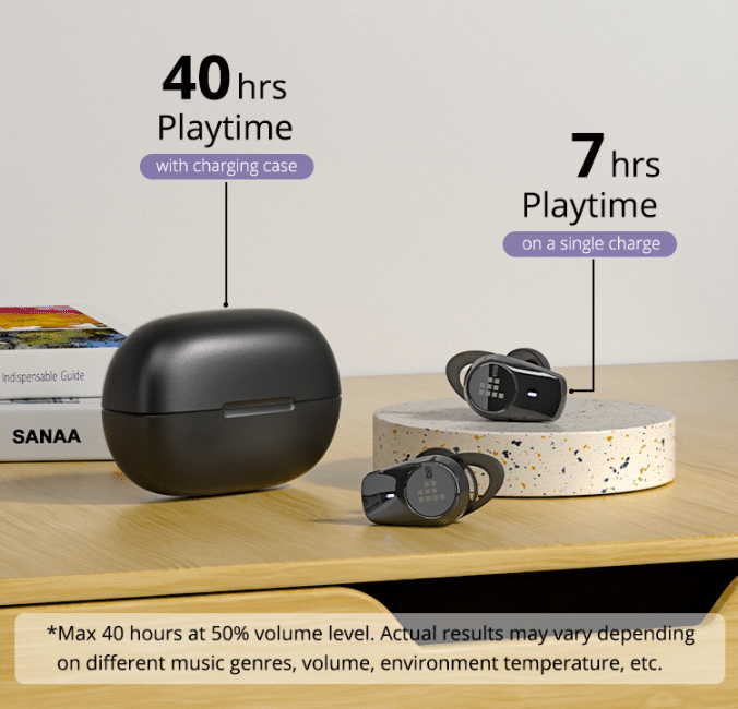 Tronsmart Onyx Prime Akkulaufzeit Kopfhörer und Box