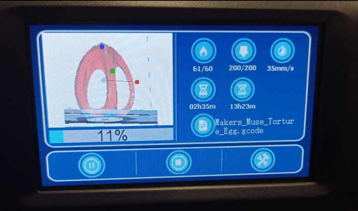 QIDI X Max 3D Drucker Display