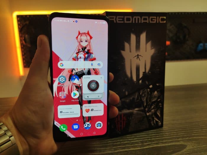 Nubia Redmagic 7 Vorderseite und Verpackung