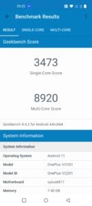 OnePlus Nord CE 2 Screenshot Geebench 4