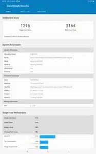 Samsung Galaxy Tab S8 Ultra Screenshots Geekbench 4