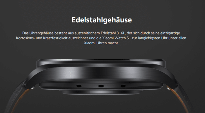 Xiaomi Watch S1 Edelstahlgehäuse