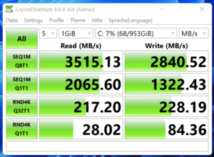 Microsoft Surface Laptop Studio Lese- & Schreibraten NVMe