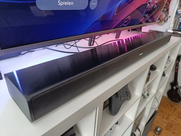 Xiaomi 3.1 Soundbar Test Frontansicht seitlich