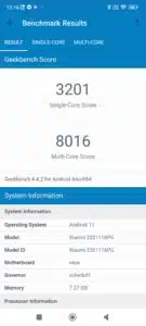 Poco X4 Pro Screenshots Geekbench 4