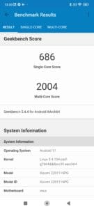 Poco X4 Pro Screenshots geekbench 5