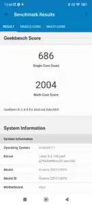 Poco X4 Pro Screenshots geekbench 5