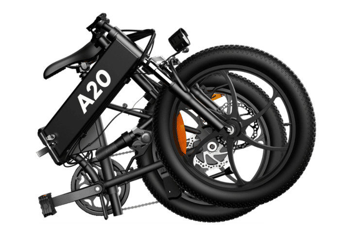 ADO A20 + A20F + E-Bike zusammengefaltet