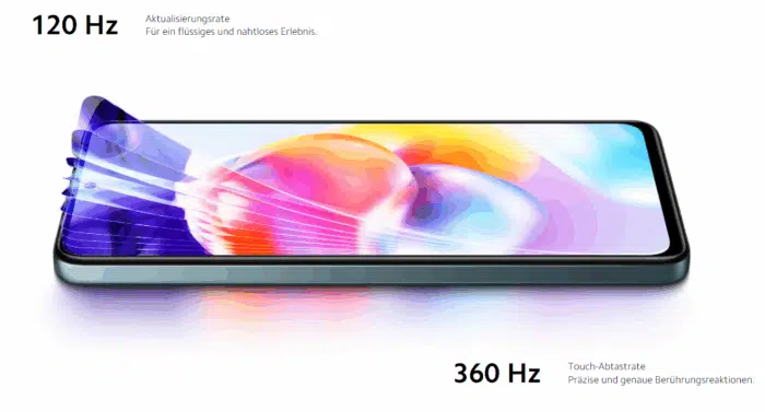 Xiaomi Redmi Note 11 Pro+ 5G Display mit 120Hz