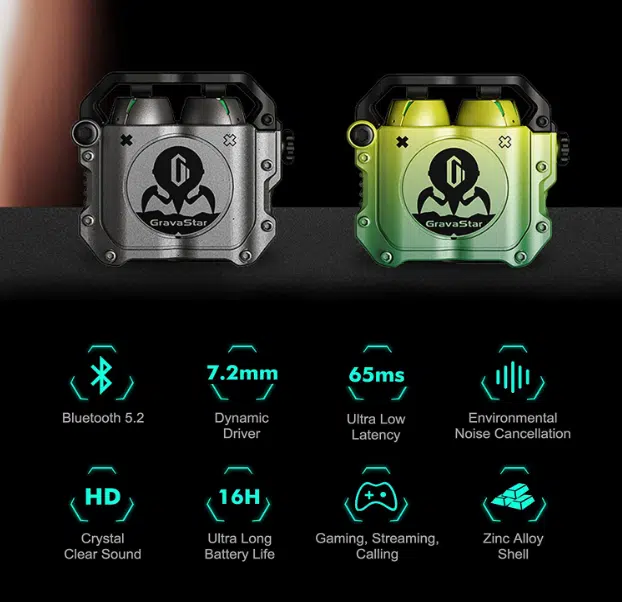 Gravastar Sirius Wireless Earbuds Wichtigste Features im überblick