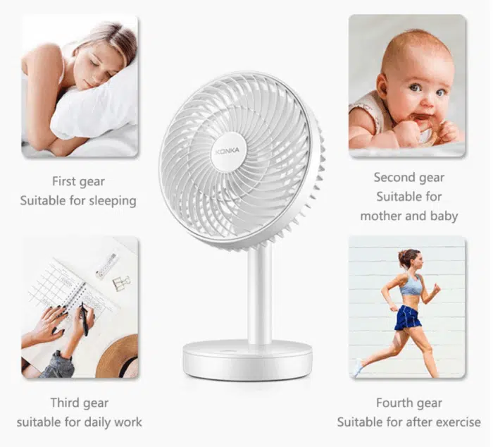 2022 04 12 15 24 42 KONKA Luefter Desktop Weiss USB Aufladung Super Mute Elektrischer Luftkuehler Mini