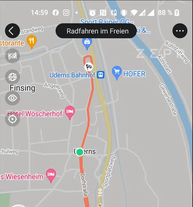 Amazfit GTS 3 Smartwatch GPS Karte mit strecke