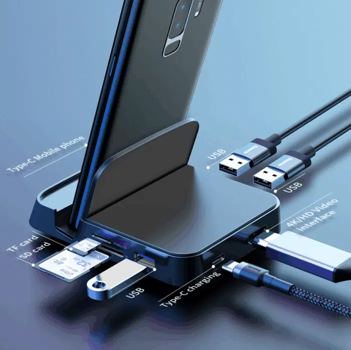 Baseus 7-in-1 USB-C HUB Dockingstation Anschlüsse
