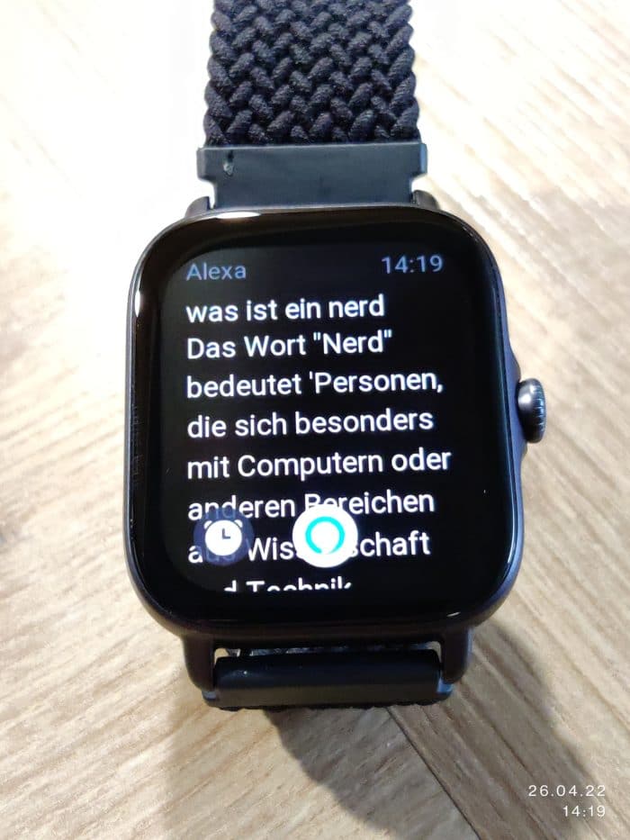 Amazfit GTS 3 Smartwatch Alexa in Aktion