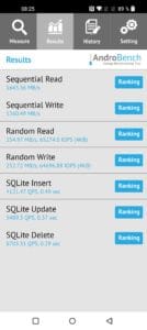 OnePlus 10 Pro Screenshots Lese- Schreibraten
