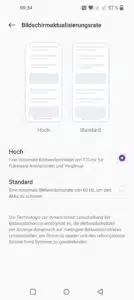 OnePlus 10 Pro Display Einstellungen