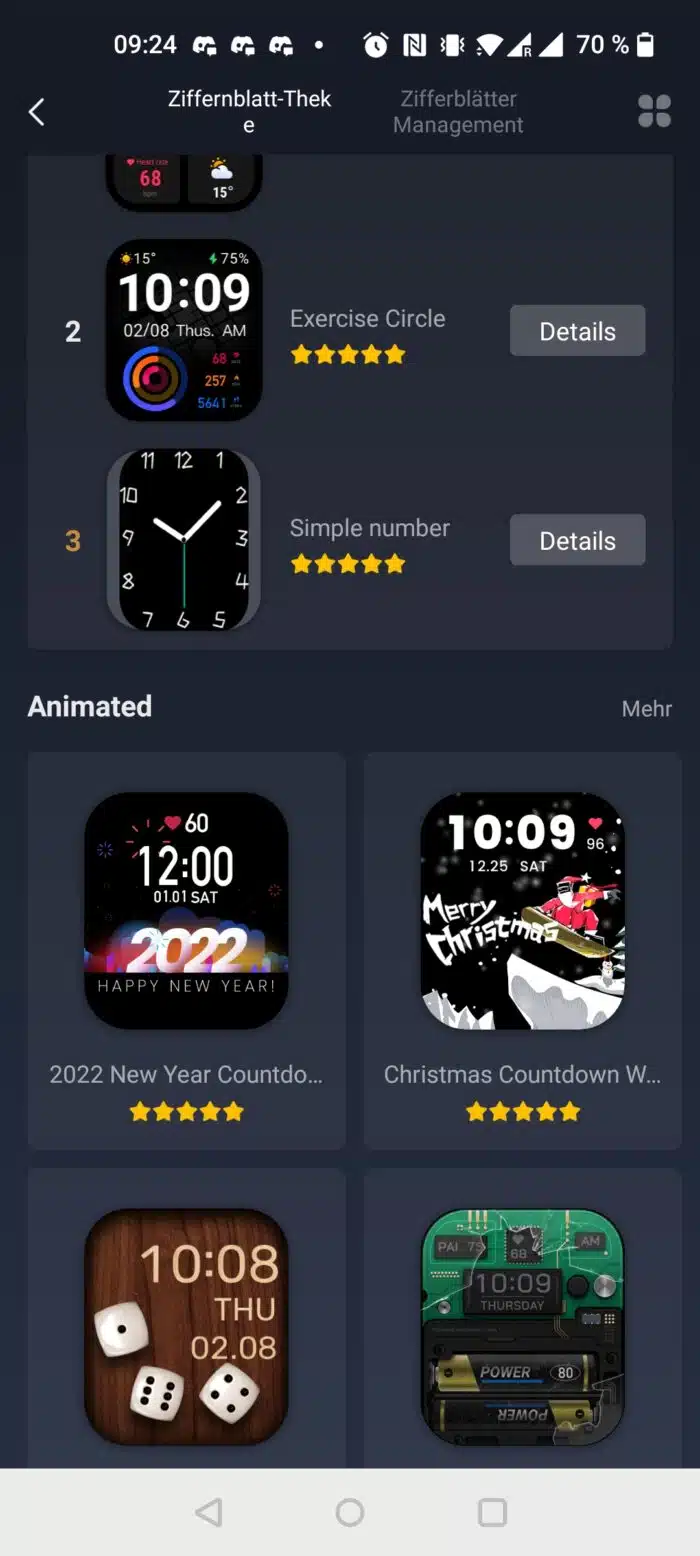 Amazfit GTS 3 Smartwatch App und Watchfaces