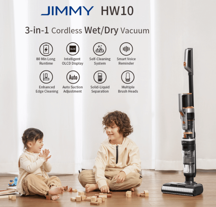 JIMMY HW10 Kabelloser 3-in-1-Nass-/Trockensauger Daten im Überblick