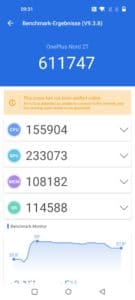 OnePlus Nord 2T Benchmark Antutu