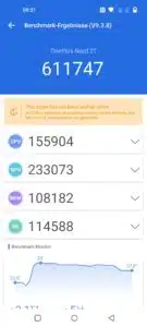 OnePlus Nord 2T Benchmark Antutu